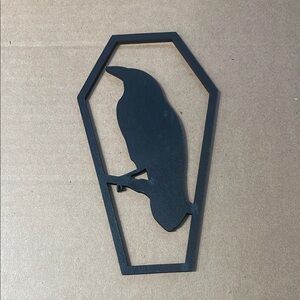 Black Raven Silhouette Wall Art